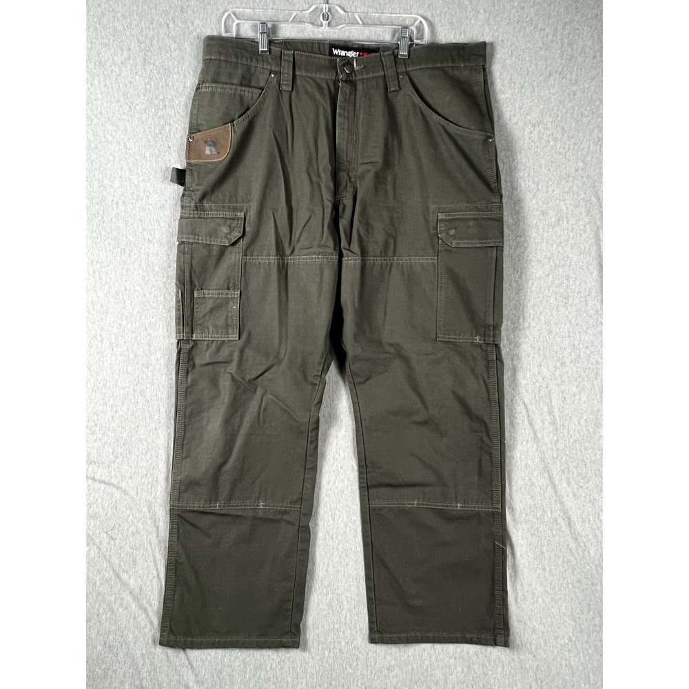 Wrangler RIGGS Workwear Ranger Pants Mens 38x30 Olive Green Ripstop Cargo Pant
